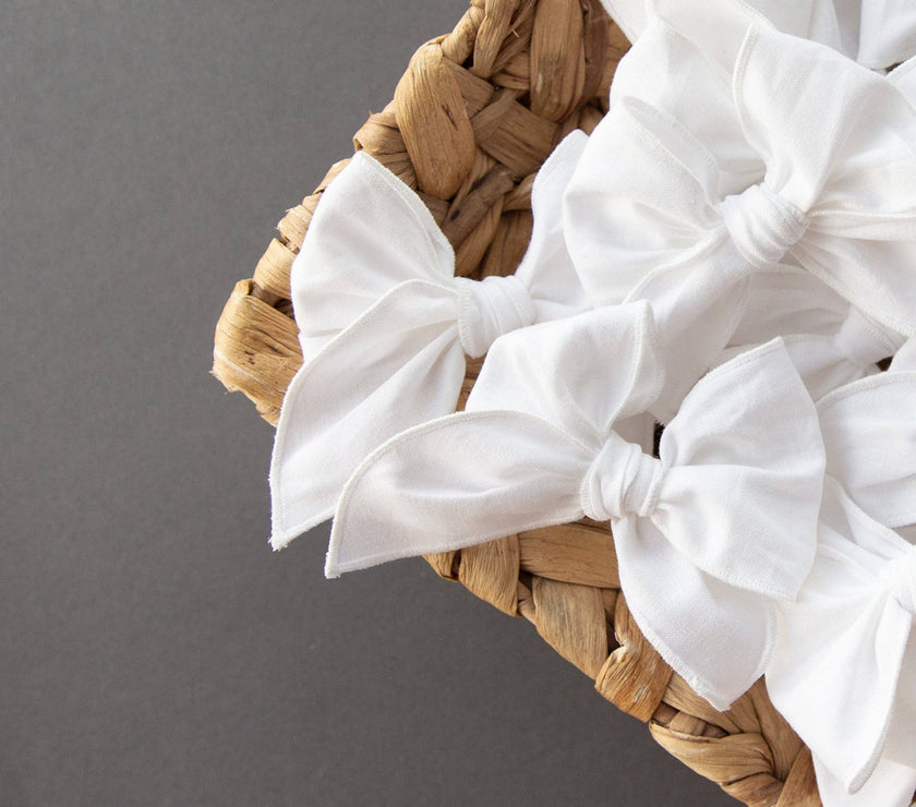 True White | Petite Party Bow