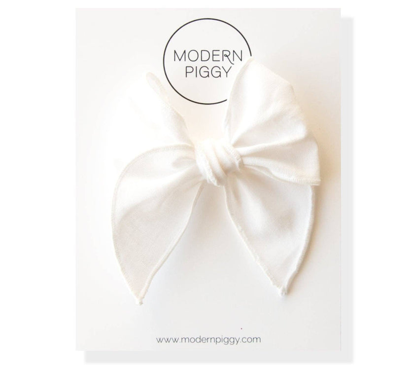 True White | Petite Party Bow