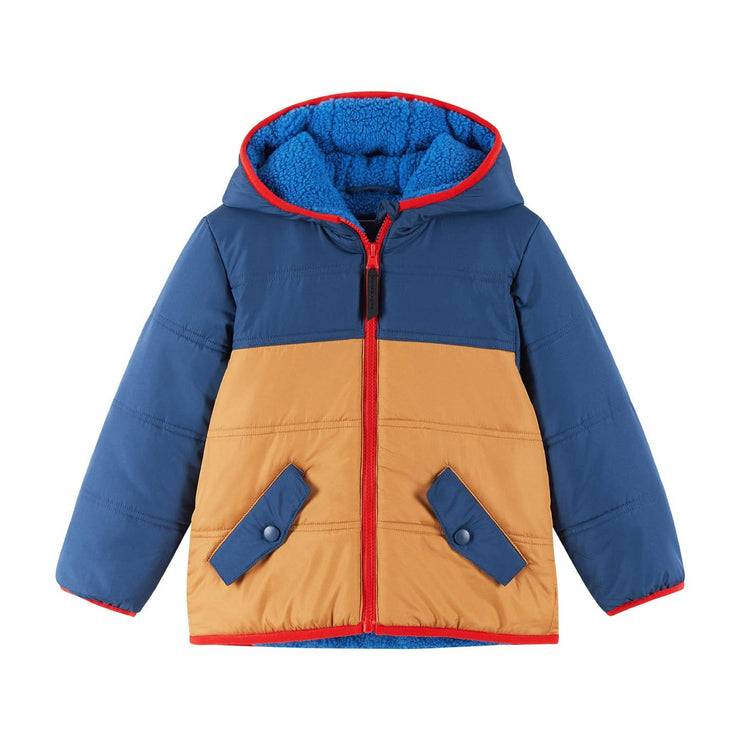 Colorblock Sherpa-lined Puffer Jacket