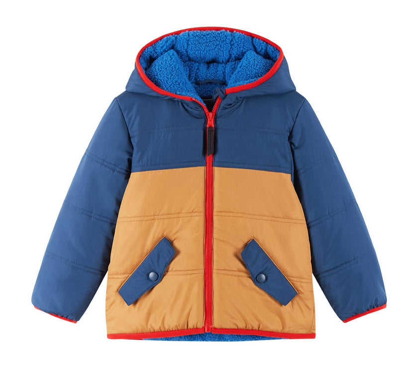 Colorblock Sherpa-lined Puffer Jacket