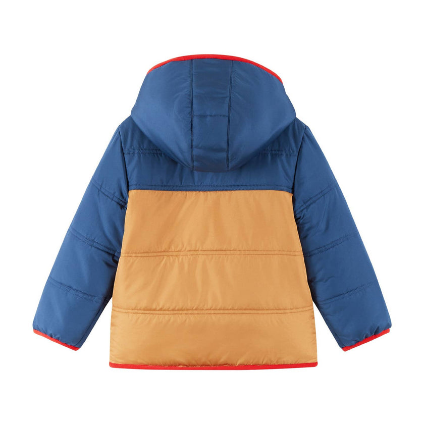 Colorblock Sherpa-lined Puffer Jacket