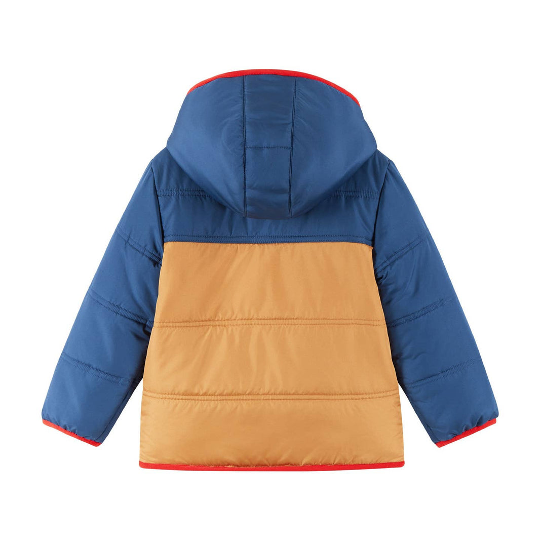Colorblock Sherpa-lined Puffer Jacket