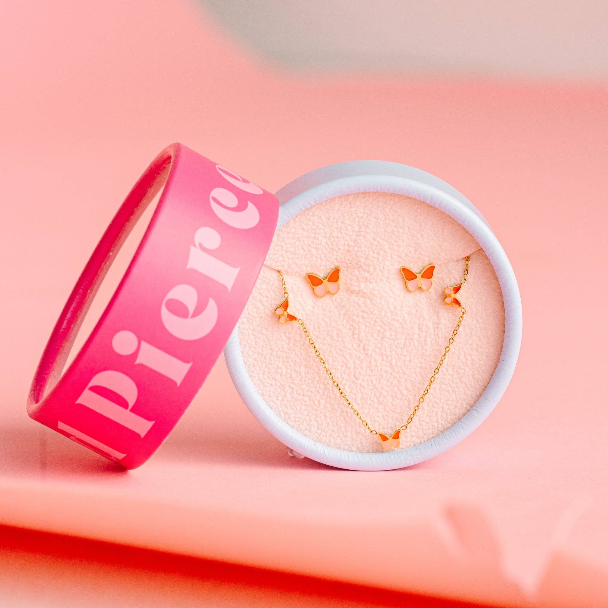 Butterfly Colorblock Necklace/Earring Set - Laeta Kids