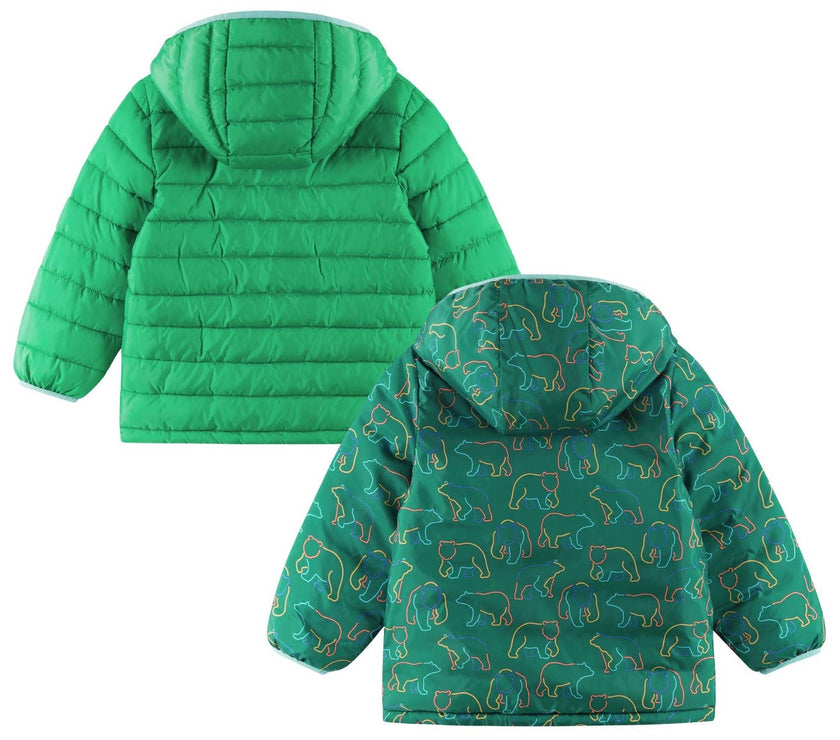 Reversible Puffer - Bear or Pink Hearts
