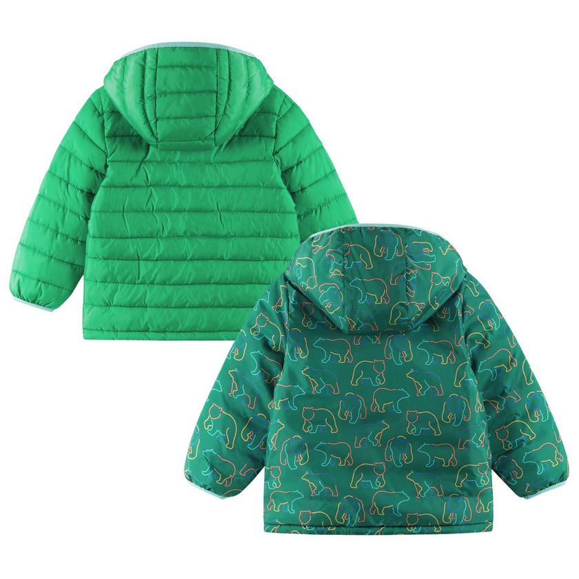 Reversible Puffer - Bear or Pink Hearts