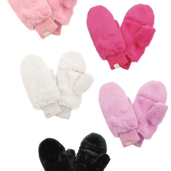 Faux Fur Transitional Glove 3-4 Y