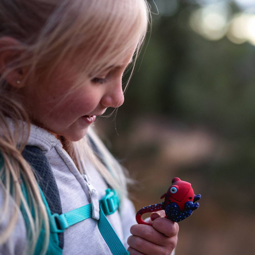 LifeLight Animal Carabiner Flashlight - Red Frog - Laeta Kids