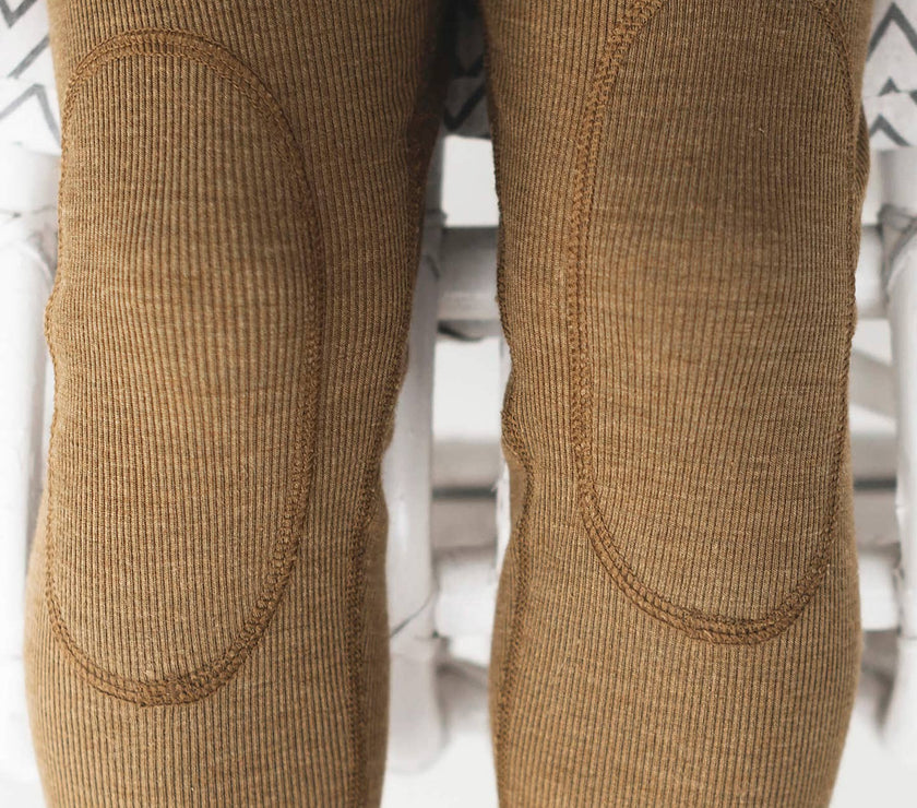 Merinosilk Leggings - Reinforced Knee, Mashine Washable, Organic - Laeta Kids