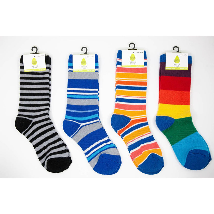 *Preorder* Woven Pear Collab Merino Wool Boot Socks - Laeta Kids